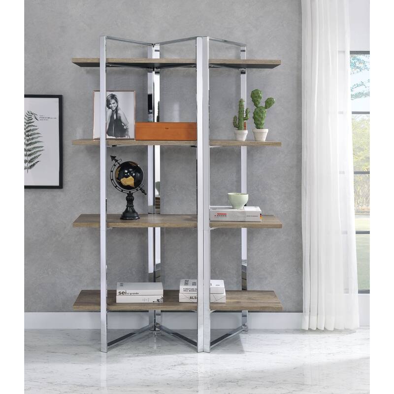 Chrome Finish Bookshelf