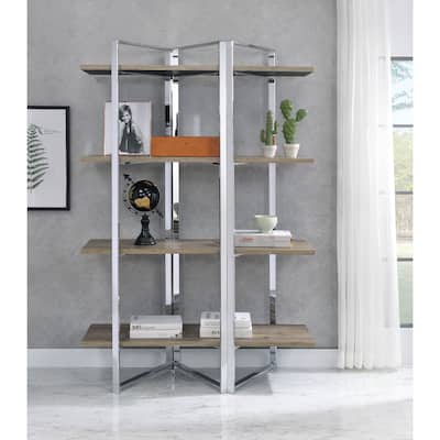 Chrome Finish Bookshelf