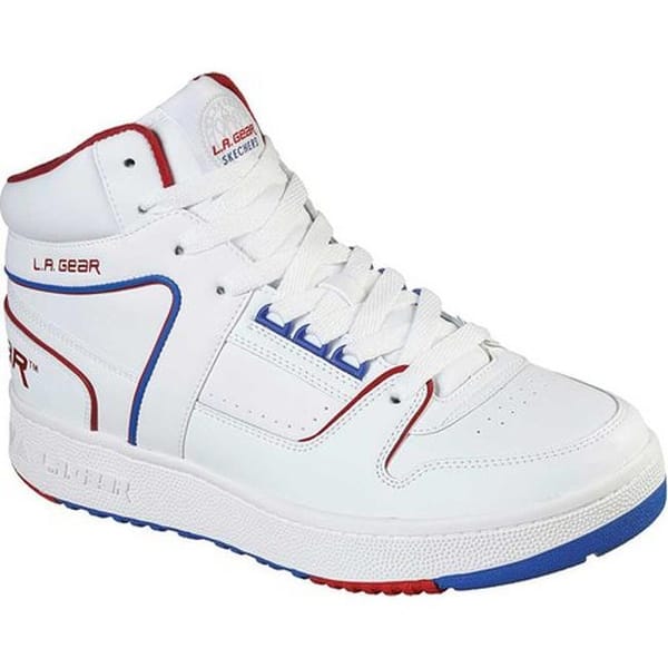 Shop Black Friday Deals On Skechers Men S L A Gear Slammer Sneaker White Red Navy Overstock 31125645