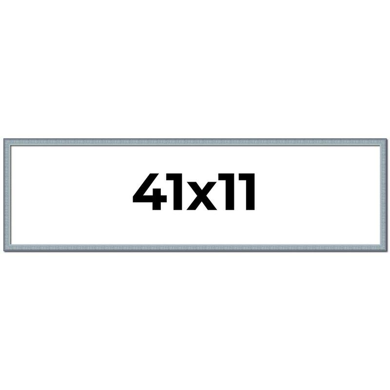 41x11 Frame Rustic Sky Blue Solid Wood Picture Frame | 0.75 Inch