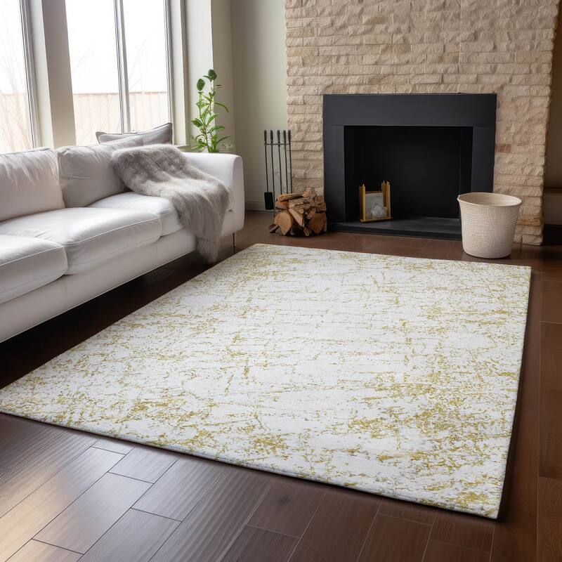 Premium Washable Super Soft Modern Crackle Mayfield Rug