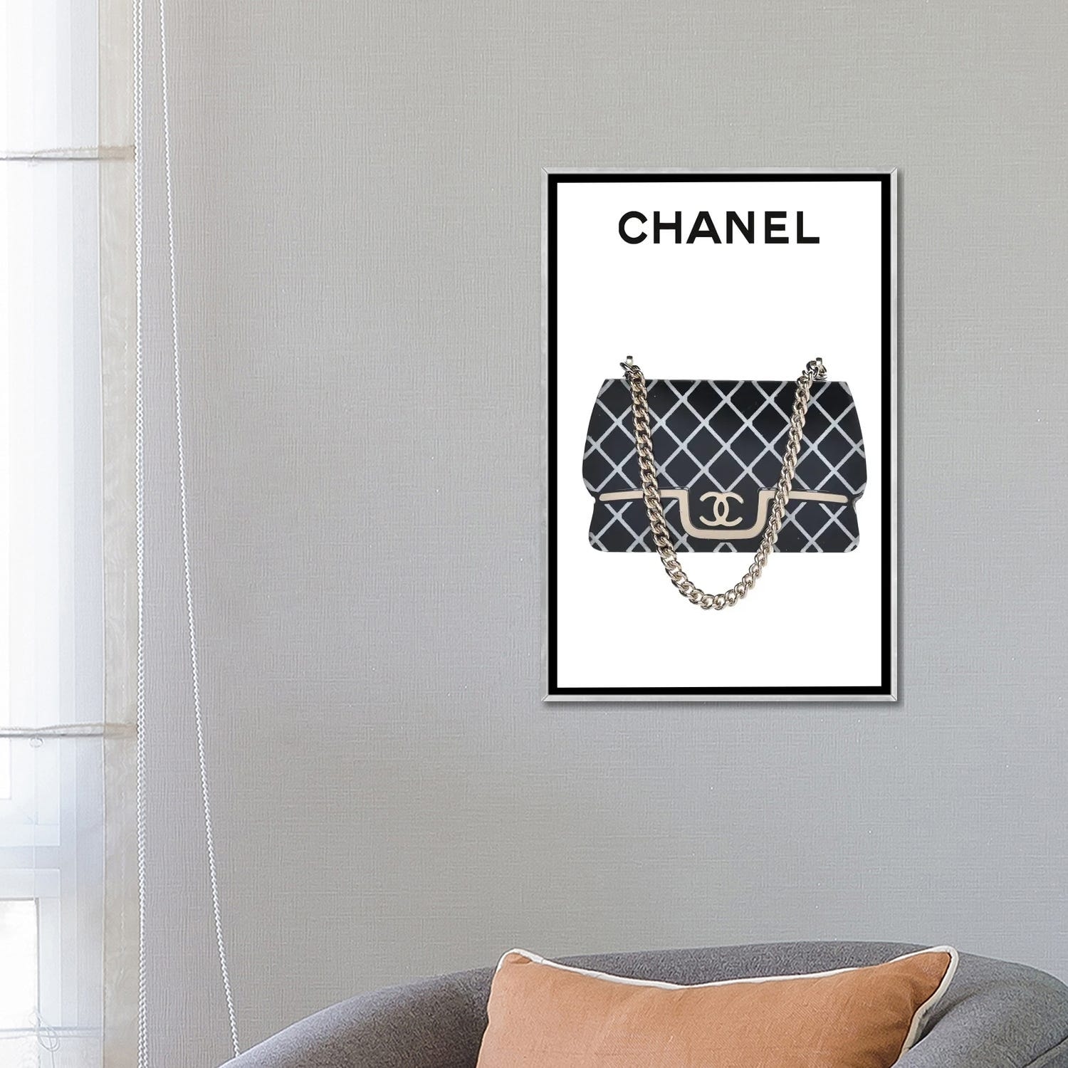 iCanvas Chanel Bag by Julie Schreiber Framed - On Sale - Bed