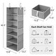 preview thumbnail 8 of 8, 6 Tiers Hanging Organizer with Drawers, Foldable Hanging Closet Shelves for Clothes, Shoe, Toys & Purse