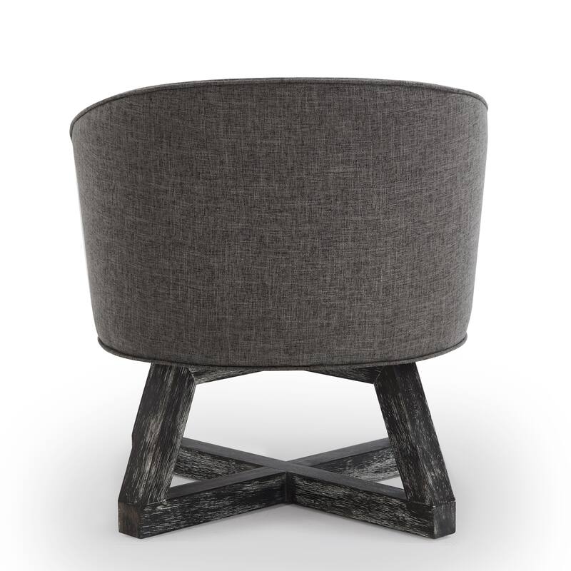 Calssic 360 Degree Swivel Accent Chair with Cross-shaped Base