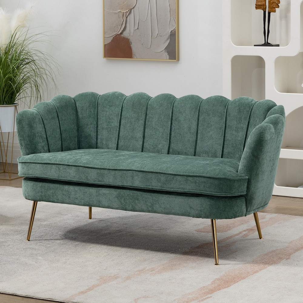59"W Mid-century Modern Tufted Loveseat Upholstered Sofa
