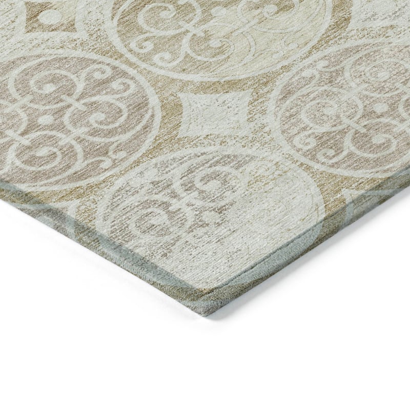 Machine Washable Indoor/ Outdoor Chantille Vintage Medallions Rug