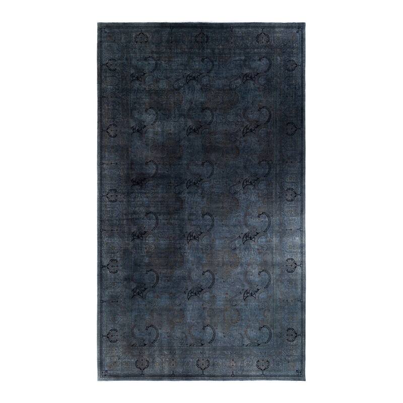 Overdyed, One-of-a-Kind Hand-Knotted Area Rug - Gray - 10' 3" x 17' 4"
