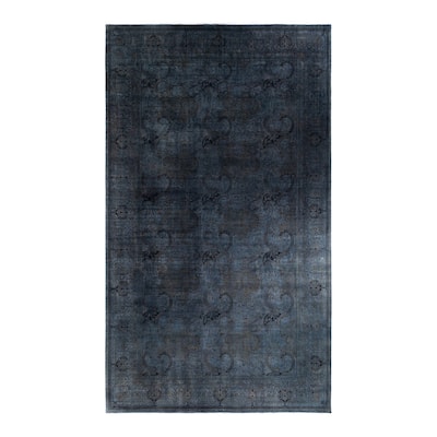 Overdyed, One-of-a-Kind Hand-Knotted Area Rug - Gray - 10' 3" x 17' 4"