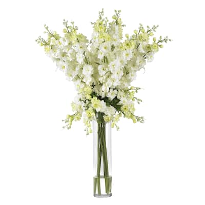 Silk Flower Arrangement 24" Tall - Home Decor Floral Display - Vibrant Colors - Long Lasting Beauty - 38