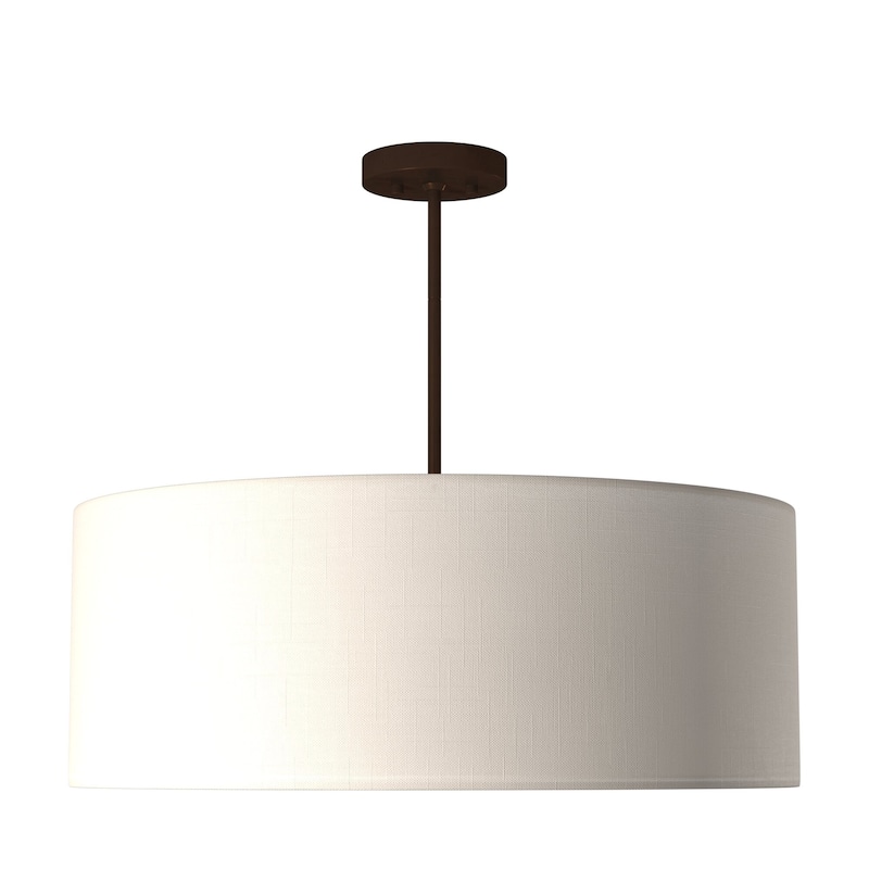 EVOLV Textile Classic 24-inch Dark Bronze Drum Pendant