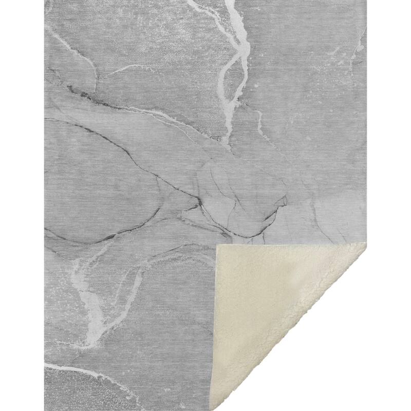 Premium Machine Washable Abstract Contemporary Sherpa Throw Blanket