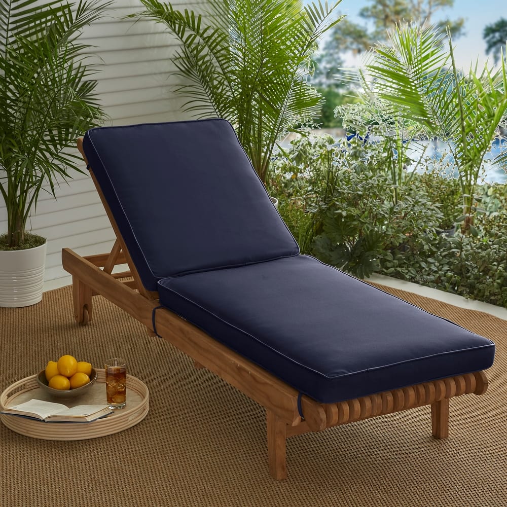 Sorra Home Sunbrella Indoor/Outdoor Chaise Lounge Cushion - 24"W x 73"L x 3"H