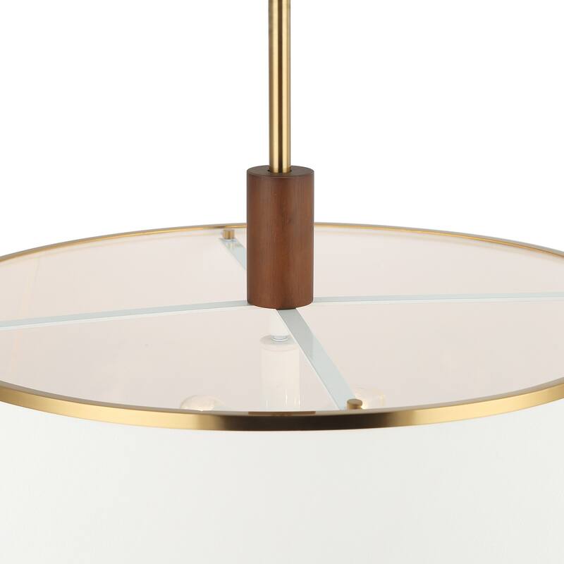 Varaluz Desert Flyer 6-Light Pendant - Satin Brass/Medium Walnut