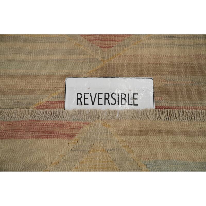 Hand Woven Southwestern Wool Brown Geometric Area Rug - 5' 11'' X 4' 2''