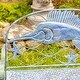 preview thumbnail 2 of 3, Coastal Swordfish Bench with Curved Seat - 50.39x19.29x39.37