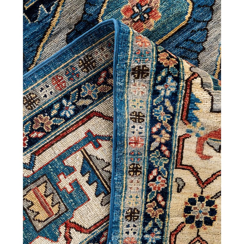 Serapi One-of-a-Kind Hand-Knotted Area Rug - Blue - 10' 1" x 13' 10"