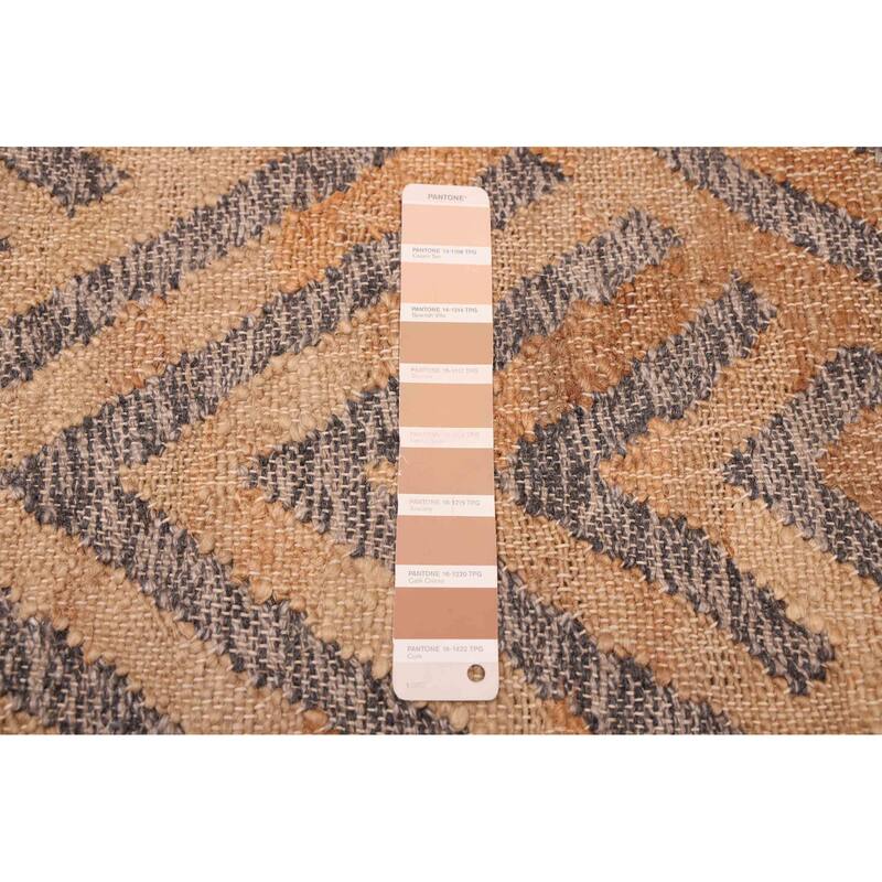 ECARPETGALLERY Flat-Weave Palas Denizli Tan Jute Kilim - 5'6 x 7'8