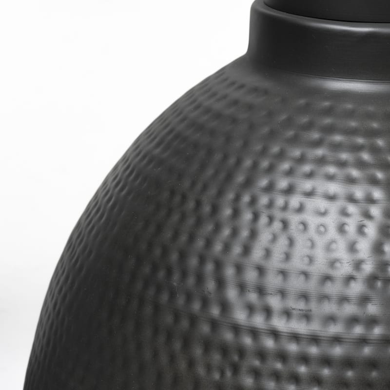 Minerva 19x22 Metallic Gray Hammered Detail Pendant Light - 19.0L x 19.0W x 22.0H