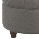 preview thumbnail 3 of 5, Fabric Upholstered Wooden Ottoman with Tufted Lift Off Lid Storage, Dark Gray