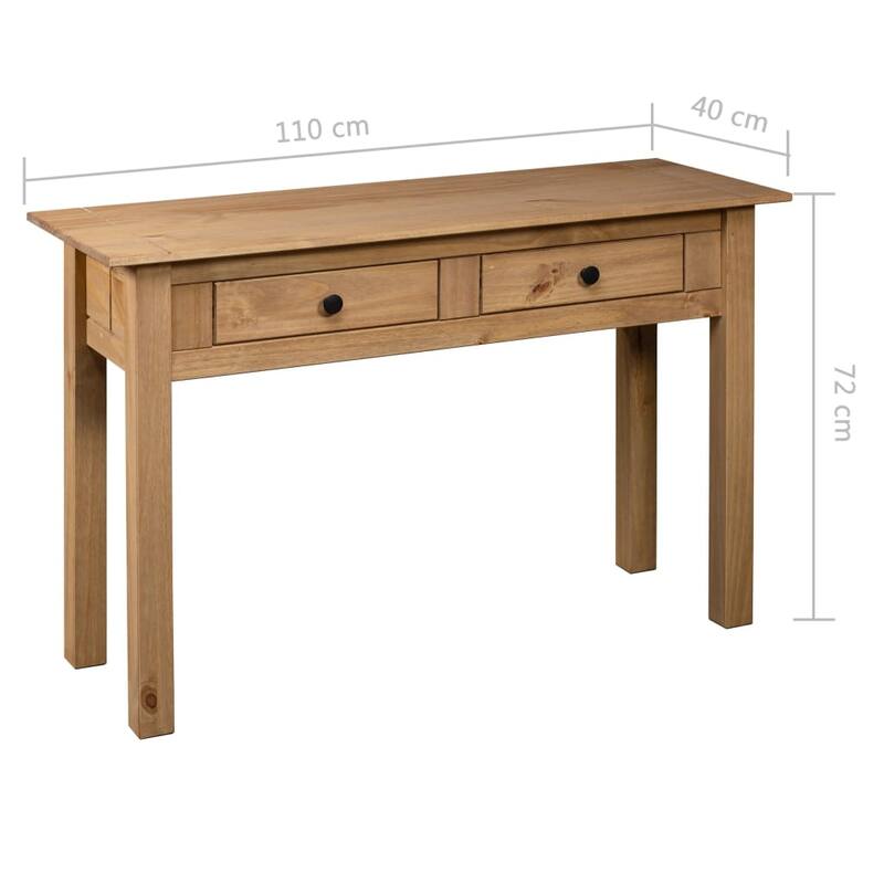 vidaXL Console Table Entryway Table Side Table Solid Pine Wood Panama Range - 43.3" x 15.7" x 28.3"