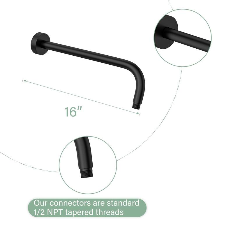 Shower Arm 16 Inch Shower Arm Wall Mounted Solid Extension Arm