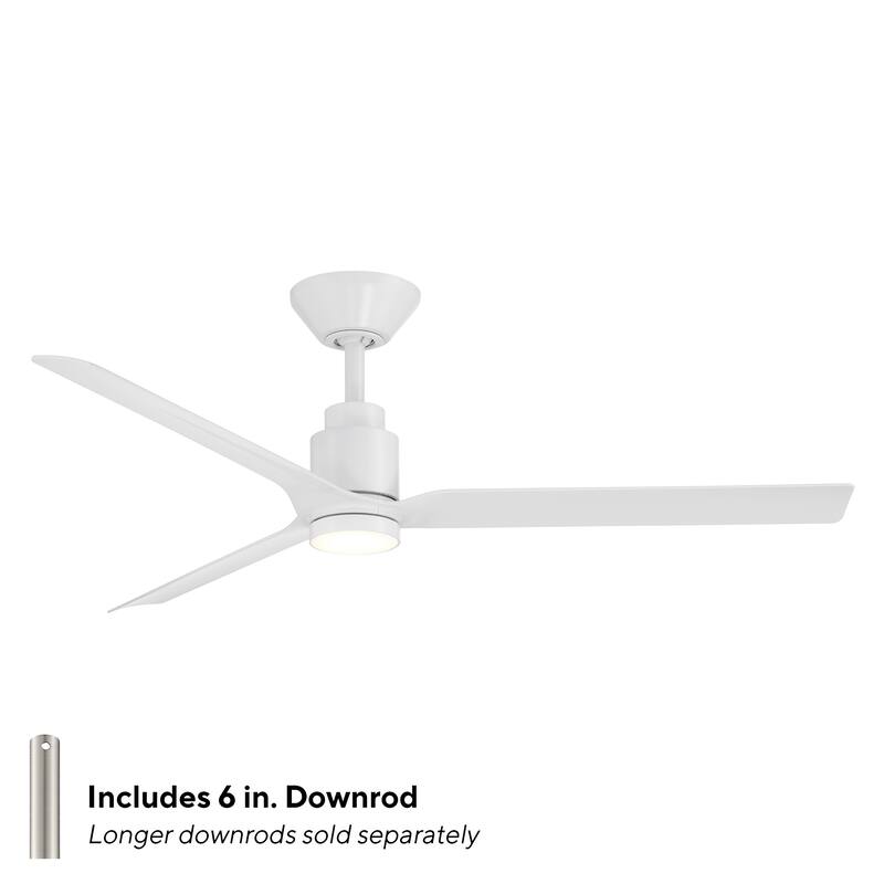 Smooth Indoor or Outdoor 3-Blade 52in Smart Ceiling Fan