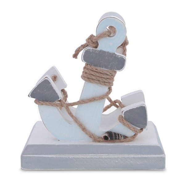 slide 2 of 7, CoTa Global Moonlight Anchor Nautical Wooden Napkin Holder 5 Inch - 4.75 x 3 x 5 inches