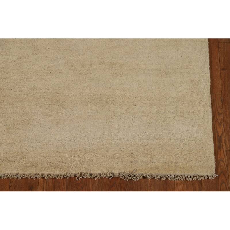 Modern Gabbeh Oriental Runner Rug Handmade Wool Carpet - 3'2"x 11'10"