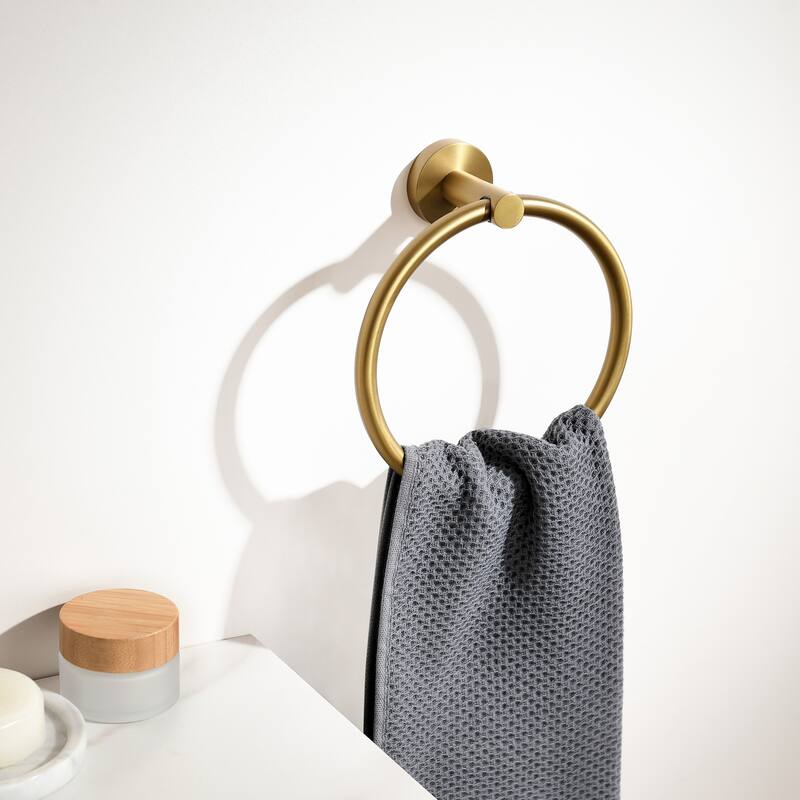 ANZZI 4-Piece Brushed Gold Bathroom Accessories Set