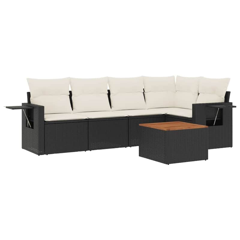 vidaXL Garden Sofa Set PE rattan Large UV-resistant materials