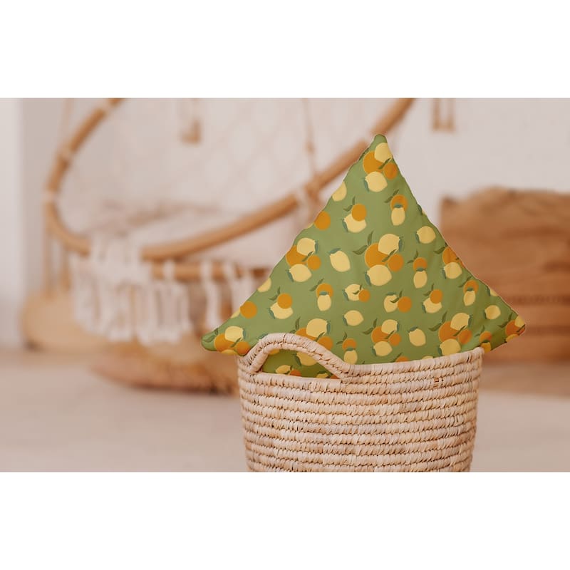 Oranges and Lemons Indoor/Outdoor Throw Pillow