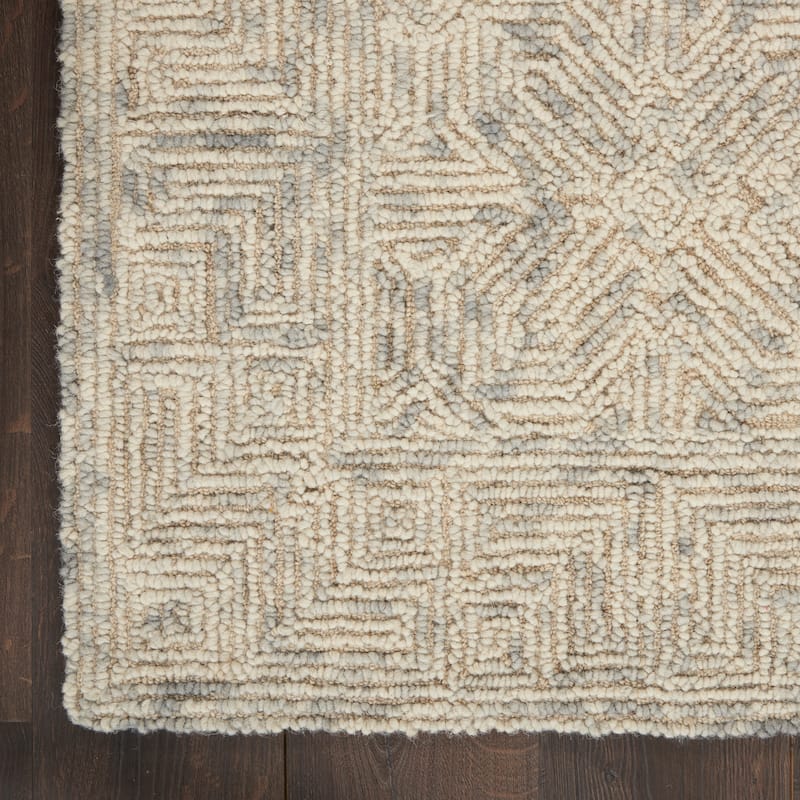 Nourison Vail Geometric Textured Wool Area Rug