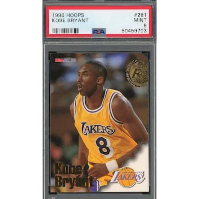 Kobe Bryant 1996 Hoops Rookie Basketball Card RC #281 Graded PSA 9 - 8'6" x 11'6"