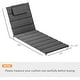 preview thumbnail 3 of 7, Outsunny Outdoor Lounge Chair Cushion Set of 2, UPF50+ 230gsm Olefin and 25D Foam, Foldable Patio Chaise Lounge Cushion Set