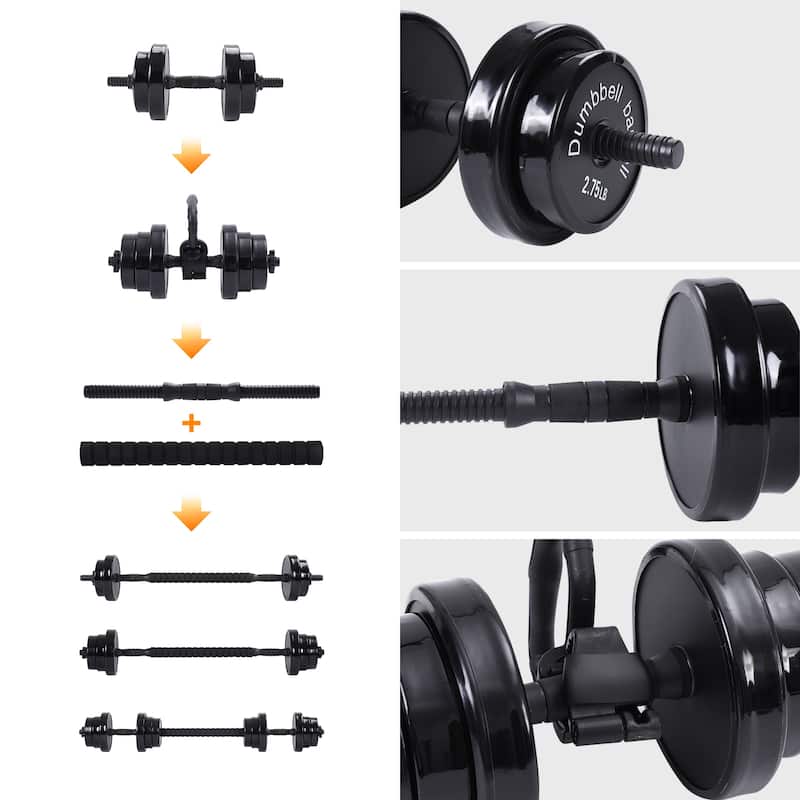 Adjustable 3 in 1 Weight Set, Dumbbells, Kettlebells and Barbell, Non Slip Grip, Compact and Versatile for All Fitness Levels