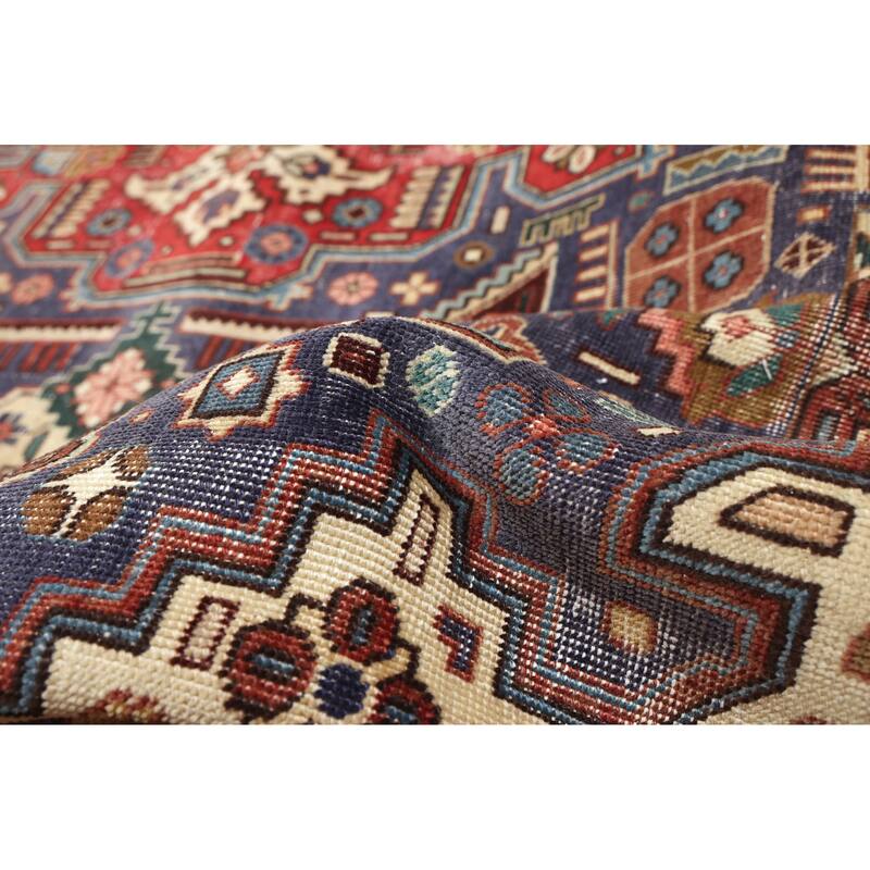 ECARPETGALLERY Hand-knotted Antalya Vintage Navy Wool Rug - 8'11 x 12'2
