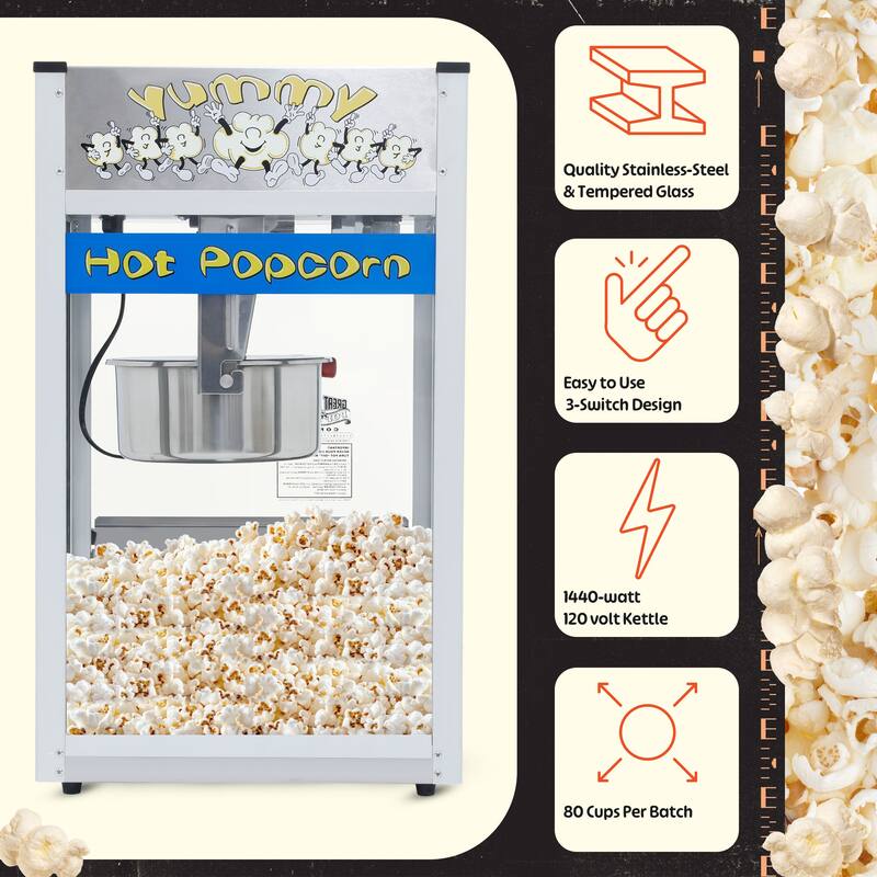 Great Northern Pop Heaven Commercial Quality Popcorn Machine, 12oz - 12 oz - 12 oz
