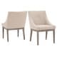 preview thumbnail 14 of 70, Voyager Button Tufted Slope Arm Linen Dining Chair (Set of 2) by iNSPIRE Q Artisan