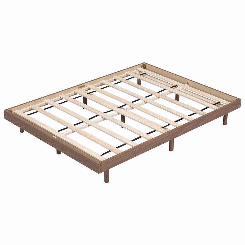 Contemporary Floating Platform Bed Frame
