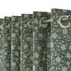 preview thumbnail 1 of 30, Fabdivine Handmade Pure Linen Fabric Eyelet Curtain Block Print Floral Drape 54" X 102" - Amritvela- Green, Blue
