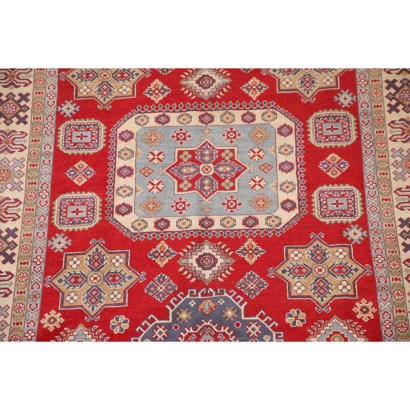Traditional Red Kazak Oriental Area Rug Handmade Wool Carpet - 6'7"x 9'8"