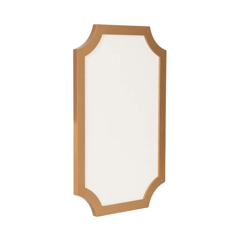 Kate and Laurel Holbrook Scalloped Rectangle Framed Pinboard - Gold