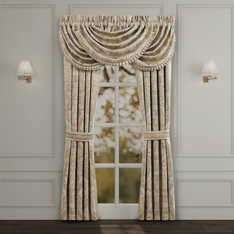 J. Queen New York Sondra Gold Window Panel Pair - 95 Inches