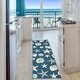 preview thumbnail 1 of 18, Nautical Seaside Indoor/ Outdoor Runner or Area Rug by Superior 2'7"x8' - Navy Blue