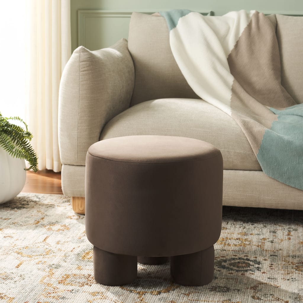 SAFAVIEH Naref Upholstered Ottoman Foot Stool
