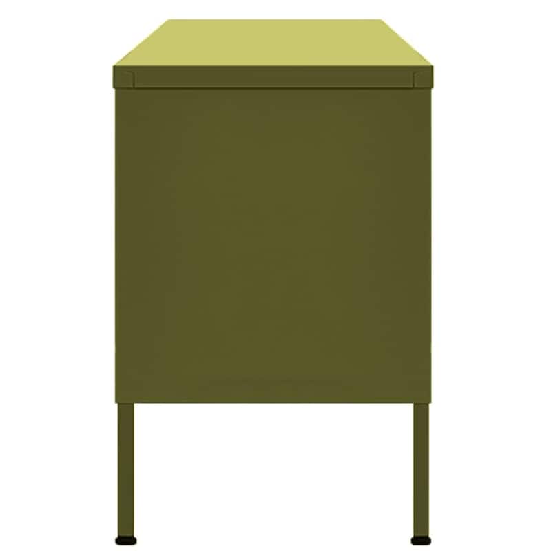 vidaXL TV Stand TV Unit Sideboard Home TV Console Media Unit Cupboard Steel - 41.3" x 13.8" x 19.7"