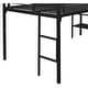 preview thumbnail 11 of 10, Kid Bed Frame Metal Low Twin Size Loft Bed with Storage Shelves and Full Length Guardrail