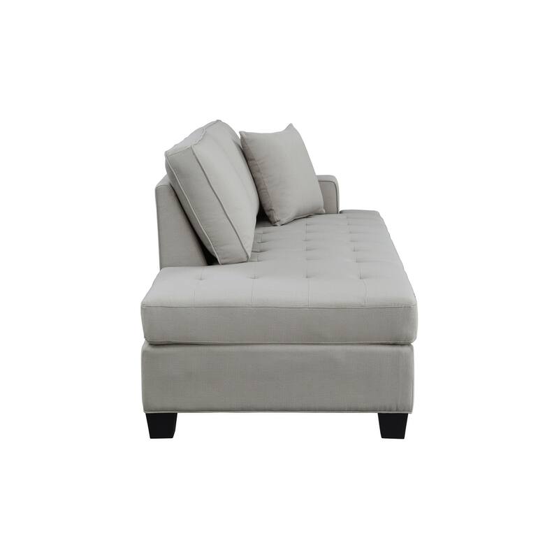 Jobyna Khaki Textured Fabric Living Room Set