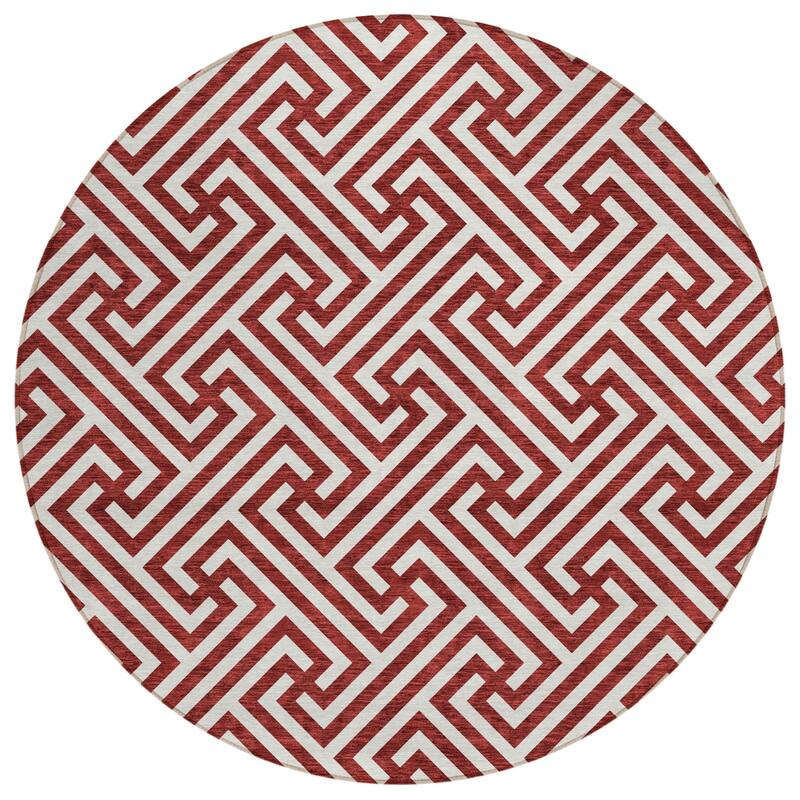 HomeRoots Geometric Transitional Rectangle Outdoor Rug