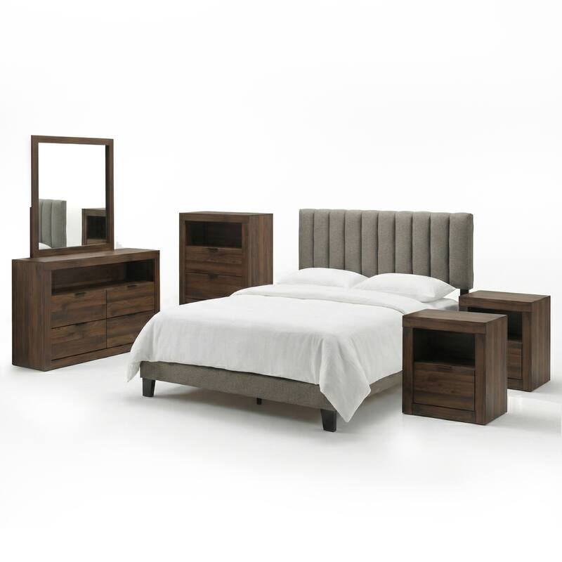 Furniture of America Merro Modern 6-Piece Solid Wood Bedroom Set